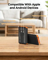 Batterie externe portable 10 000 mAh, station de charge pour la maison et la famille, approuvée par les compagnies aériennes, batterie compacte et fine pour les voyages, 1 chargeur de téléphone