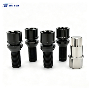 น็อตล้อไทเทเนียม ชุด 20 ชิ้น สำหรับ BMW M12 M14 พร้อมน็อตทรงกรวยสำหรับรถแข่ง และน็อตล็อคแบบดอกพลัม - Product Image 1