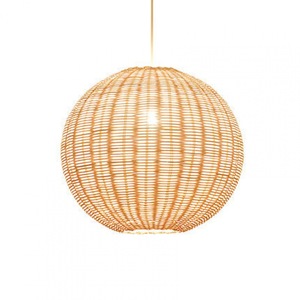 Lámpara colgante redonda de ratán estilo japonés con LED E27 para sala de té o restaurante - Product Image 4