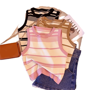 เสื้อสเวตเตอร์ถักแบบสั้นคอ halter สำหรับผู้หญิง ขายส่ง รุ่นใหม่ ระบายอากาศได้ดี สไตล์ลำลอง เซ็กซี่ - Product Image 1