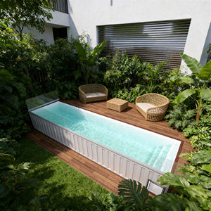 Piscina Modular Grande para Exteriores con Ventana de Acrílico Transparente y Estructura de Acero, Venta Directa de Fábrica - Product Image 3