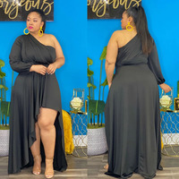 Robe pour femme, tenue ample à manches longues, grandes tailles, design africain, grandes tailles jusqu'au 5XL