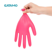 G53 Rouge 100 Pcs Boîte Ce Gants de nettoyage de sécurité Guantes De Nitrilo Gants d'examen jetables sans poudre Gants en nitrile
