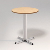 Table basse ronde en bois créative et durable avec plateau en contreplaqué de bouleau, style industriel moderne, mobilier de salon pour usage commercial