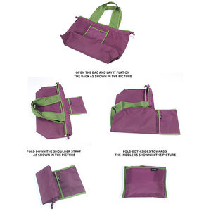 Giáng sinh chương trình khuyến mãi siêu thị Tote túi có thể gập lại không thấm nước dây kéo mua sắm túi - Product Image 4