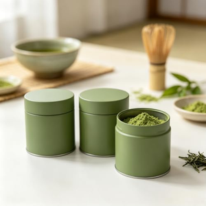 Boîte en métal scellée personnalisable de 30 g pour matcha, qualité alimentaire, hermétique, pour thé et poudre protéinée, vente en gros - Product Image 4