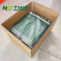 Bâche en tissu tissé vinyle robuste enduite de PVC, imperméable, noire, pour palettes, couverture plastique réutilisable pour l'emballage de marchandises