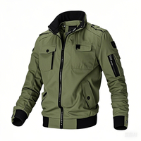 Veste bomber tactique pour homme AQTQ, légère, coupe-vent, cargo, veste utilitaire décontractée pour pilote, pour un usage quotidien en extérieur