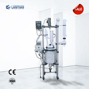 Sürekli 10L Lab anahtar teslimi alt filtre biyodizel üretim ceket cam ultrasonik reaktör fiyatı - Product Image 1