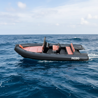 Bateau gonflable de nervure de PVC d'hypalon d'orque du noir SP RHIB600 de 20ft avec la terrasse de luxe