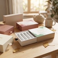 Boîte d'emballage coulissante de luxe avec logo personnalisé pour échantillons de parfum, boîte cadeau en papier écologique