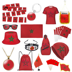 Promotion du fabricant : produits pour fans de football, t-shirt, chapeau, porte-clés, sac personnalisés avec le drapeau du <span class=keywords><strong>Maroc</strong></span> pour les événements sportifs - Product Image 1