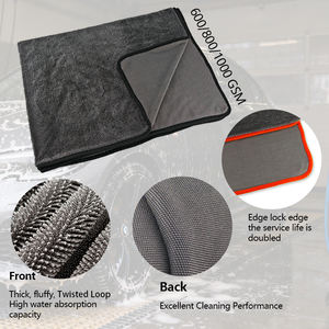 Chiffons de nettoyage en microfibre personnalisés serviettes propres lavables <span class=keywords><strong>serviette</strong></span> de séchage de voiture en microfibre boucle torsadée - Product Image 2