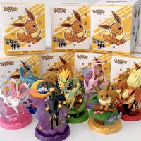 [100% Original Stores Official] Funism Pokemoned Eevee Take the Adventure Series Blind Boxes PVC Figures Collectible Mini Toy