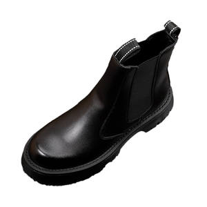 Stivali da <span class=keywords><strong>uomo</strong></span> <span class=keywords><strong>bianchi</strong></span> per stivali lunghi stile britannico a botte Chelsea in pelle alta alla moda con fondo spesso <span class=keywords><strong>stivaletti</strong></span> per la primavera - Product Image 5