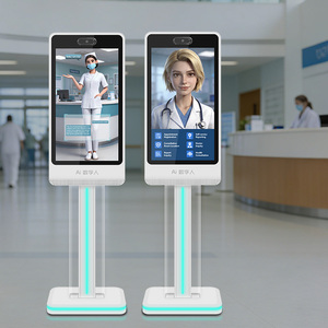 Quiosco Médico Inteligente con IA, Hardware para Interiores, con Base para Piso, Iluminación LED, Quiosco de Telemedicina Transparente con IA y Cámara - Product Image 2