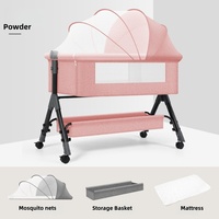 Nouveau Lit Bébé Pliable Design Moderne, Ensembles de Literie, Berceau de Sommeil, Moïse à Balançoire, Lit d'Appoint pour Nouveau-Nné