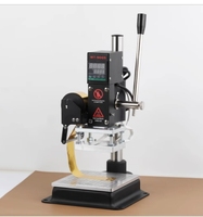 Machine de gaufrage en cuir PVC de bureau faite à la main estampage à chaud personnalisé machines de dorure 220V cuir numérique nouveau moteur boîte de vitesses