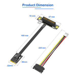 <span class=keywords><strong>M</strong></span>.2 WiFi A.E Key A&E 转 PCI-e 4X 转接线 柔性转接线 SATA&4Pin 电源 EMI 屏蔽 适用于 PCIE 3.0 X1 X4 X16 适配卡 - Product Image 3