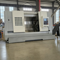 Tour CNC robuste avec tourelle d'outillage motorisée BMT55 et axe Y pour fraisage, perçage et taraudage - TCK600Y Commande SYNTEC
