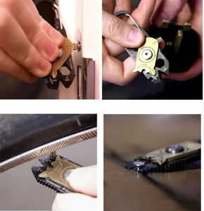 Clé à molette multifonctionnelle en acier inoxydable LM Black 20-en-1, tournevis, gadget portable EDC pour l'extérieur, vente en gros - Product Image 6