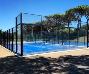 สนามแพเดิลเทนนิสพาโนรามาแบบมืออาชีพ ขนาด 100x100x3 มม. สนามแพเดิลกลางแจ้ง - Product Image 1