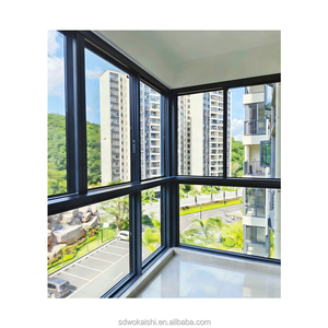 หน้าต่างบานเลื่อนอลูมิเนียมแนวนอนแบบสองชั้นพร้อมฉนวนกันความร้อน ได้รับการรับรองมาตรฐาน ISO9001/CE เหมาะสำหรับห้องนั่งเล่นในโรงแรมทันสมัย - Product Image 1