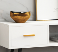 Table de thé nordique légère, combinaison avec assiette en rock simple moderne, verre trempé, petit meuble TV pour salon