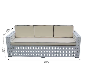 مبيعات مميزة تصميم فاخر فردي للأماكن الخارجية أريكة للحديقة من الخيزران مجموعة كراسي استراحة أثاث فناء المنزل مقاوم للماء - Product Image 6