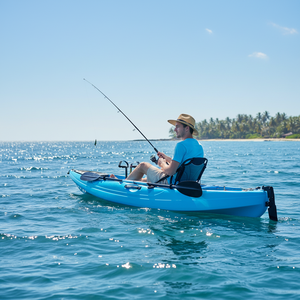 <span class=keywords><strong>Kayak</strong></span> monoplace à pédales de 9,3 pieds, siège unique, en plastique HDPE, pour la pêche, le surf, l'océan, les lacs et les rivières - Product Image 3