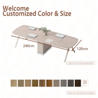 Bureau de conférence au style épuré pour poste de travail, idéal pour les discussions professionnelles – Table de réunion exécutive en bois à construction robuste