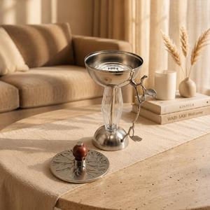 Brûleur à Bakhoor de Luxe en Acier Inoxydable avec Couvercle Perforé, Brûleur d'Encens Arabe, Brûleur à Oud, Support à Charbon, Décoration d'Intérieur, Décoration du Golfe - Product Image 2
