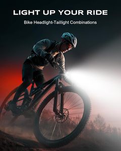 <b>Bicycle</b> Front and Rear <b>Lights</b> Rechargeable Battery Powered Direct Drive MTB Outdoor Night Riding <b>Light</b> Set - Product Image 6