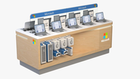 Ps rak display dinding desain toko game, rak furnitur untuk toko game