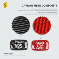 ES prêt à expédier, accessoires d'intérieur en Fiber de carbone, bouton de démarrage et d'arrêt, couverture, autocollant en Fiber de carbone pour Volvo V60 S60 V40 XC60
