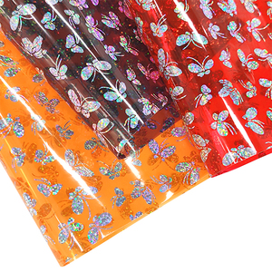 Farfalle Laser colorate Glitter in ecopelle stampa di <span class=keywords><strong>immagini</strong></span> Film plastico in Pvc per la realizzazione di sacchetti di cancelleria - Product Image 2