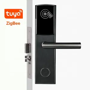 TUYA ZigBee-cerradura de tarjeta MF para hotel, sistema de seguridad inteligente con wifi, apertura remota por aplicación, 13,56 MHz, para Hotel, SaaS