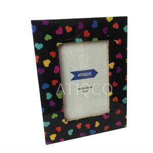 Cadre photo en bois Halloween promotionnel noir feu impressions géométriques cadres modernes designs uniques élégants Look classique - Product Image 3