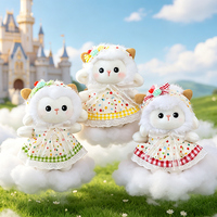 Porte-clés en peluche mouton style Cottagecore avec logo personnalisé, breloque agneau décorative, vente en gros directe usine pour sacs à main et cadeaux