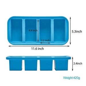 Bữa ăn Prep bao bì thực phẩm 2 ngăn microwavable Silicone <span class=keywords><strong>container</strong></span> thực phẩm dùng một lần ăn trưa hộp - Product Image 6