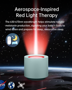 Machine à bruit blanc : Machine à sons pour le sommeil avec thérapie par lumière rouge, 38 sons apaisants et apaisant utérin, fonction mémoire - Product Image 6