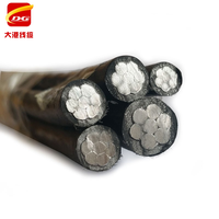 Câble torsadé 4 conducteurs PRC préassemblé, câble aérien assemblé en faisceau en aluminium, 10mm, 16mm, 25mm, 35mm, 50mm, 70mm, 95mm, 120mm, 150mm