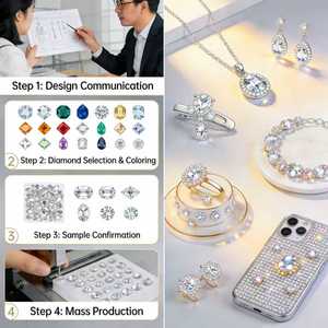 Perles de cristal à fixation plate en <span class=keywords><strong>verre</strong></span> strass <span class=keywords><strong>marquise</strong></span> à fond plat pour accessoires de robe de mariée <span class=keywords><strong>et</strong></span> de costume DIY - Product Image 5