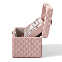 Boîte de rangement pour bijoux en cuir PU portable pour femmes DIGU, boîte de rangement pour bijoux, emballage cadeau, boîte de rangement pour bijoux de voyage avec logo personnalisé