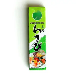 Embalagem japonesa do tubo do tempero da pasta do Wasabi do estilo tempero os temperos do marisco da pasta do Wasabi 43g