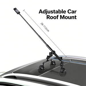 <span class=keywords><strong>Support</strong></span> de <span class=keywords><strong>caméra</strong></span> de toit de voiture en alliage d'aluminium réglable avec tige d'extension et ventouse pour Insta360 ONE X4 X3 pour prise de vue en vue à la troisième personne - Product Image 1