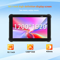 Yeni 10.1 inç Dayanıklı Windows 10 Intel Z8350 Tablet PC 4G LTE Wi-Fi GPS NFC Parmak İzi Okuyucu IP65 Su Geçirmez 8GB Endüstriyel Barkod Okuyucu
