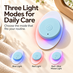 <b>LED</b> Facial Massager Beauty Device Skin Care Tool Portableb <b>Blue</b> <b>Light</b> Big Acne Patches for Daily Skin Care - Product Image 4