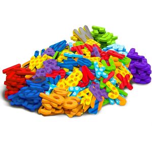 Ensemble de lettres majuscules et minuscules magnétiques en EVA coloré, style Art Déco, aimants pour réfrigérateur, pour enfants de 3 ans et plus, apprentissage ludique et divertissant - Product Image 1
