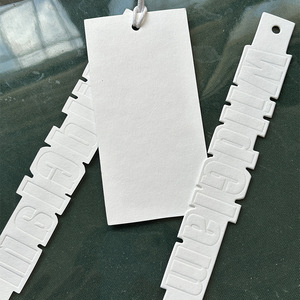 Cao cấp quần áo giá <span class=keywords><strong>tag</strong></span> dày có thể ghi bông nghệ thuật giấy <span class=keywords><strong>tag</strong></span> biểu tượng tùy chỉnh in ấn Nhãn thông tin sản phẩm các tông - Product Image 2